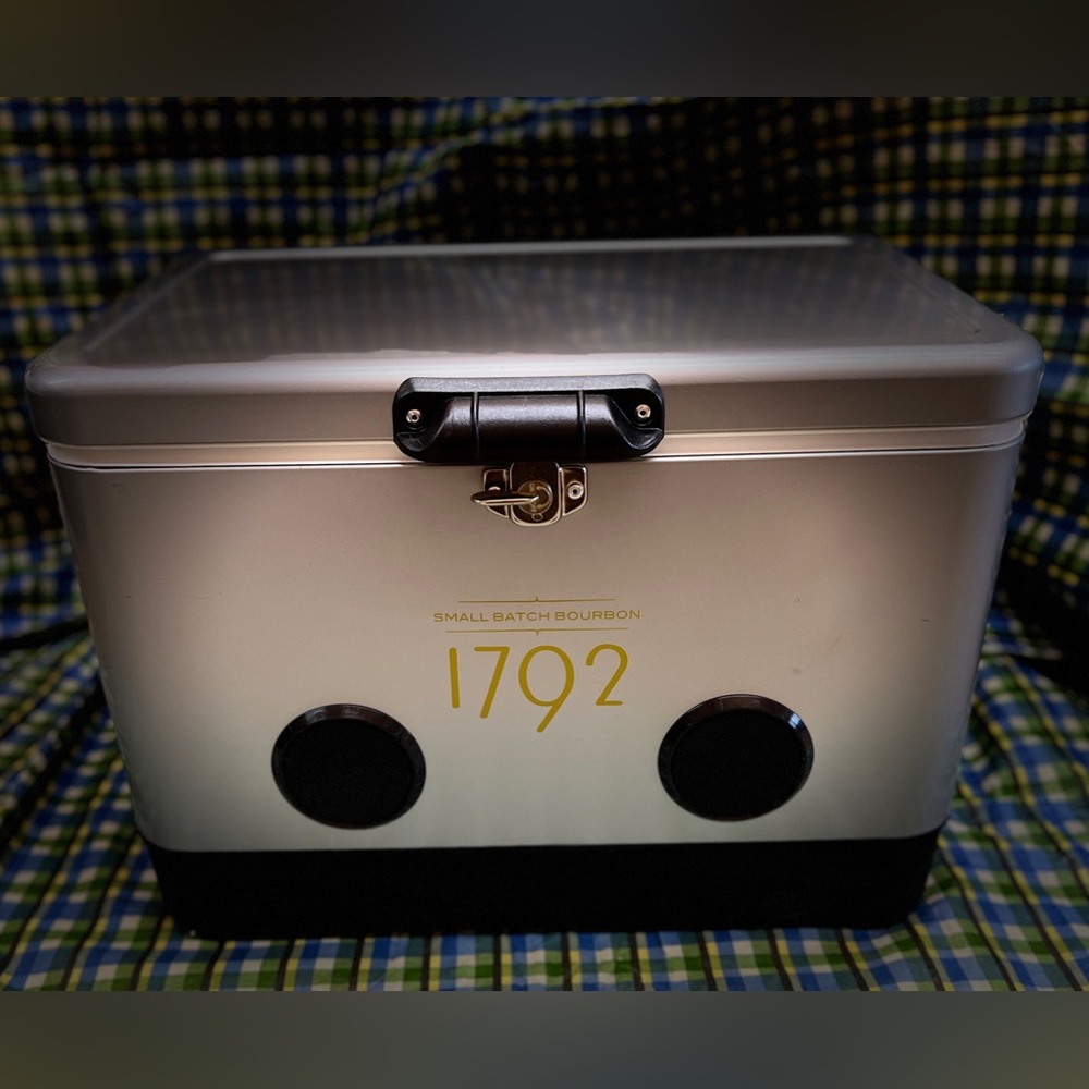 1792 SMALL BATCH BOURBON 54qt cooler w/Bluetooth speakers